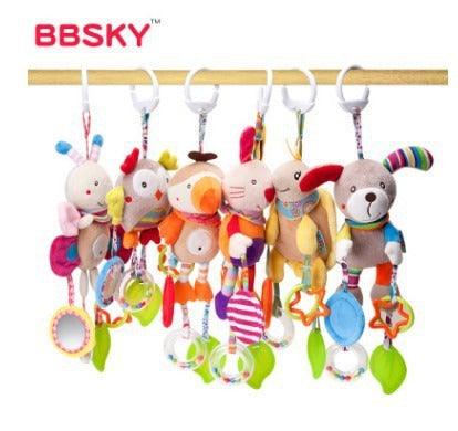 BBSKY Cute Cartoon Animal Wind Chime Baby Toy Plush Bed Trailer Hanging Toy Can Be Imported - Dwzpryc