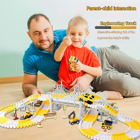 Electric toy track car wholesale children educational changeable track car small train track toy - Dwzpryc