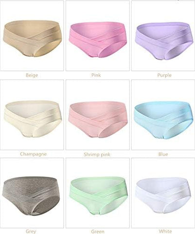 Women's Under The Bump Cotton Maternity Hipsters Panties Multi Pack - Dwzpryc
